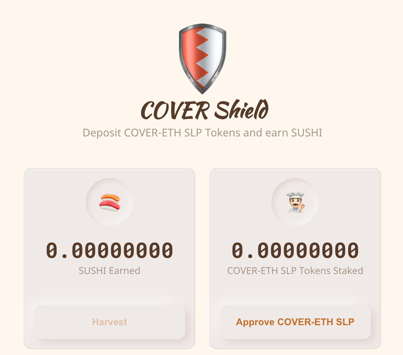 COVER-ETH LP To Earn $SUSHI - Cover Protocol